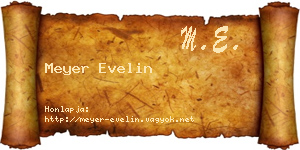 Meyer Evelin névjegykártya